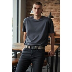 Mens Camouflage Under Armour Canvas Metal Buckle Belt One Size 37" Vintage